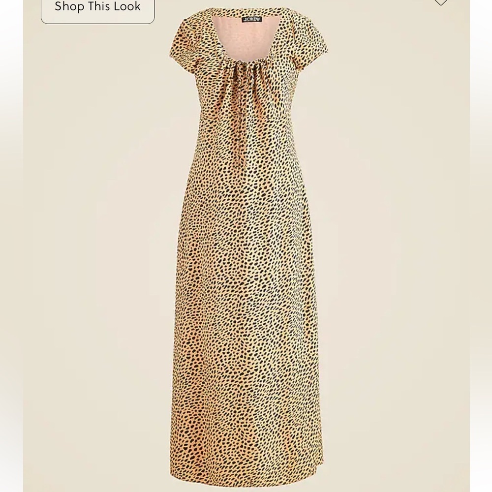 J crew Squareneck slip dress in spot print - Picture 4 of 6